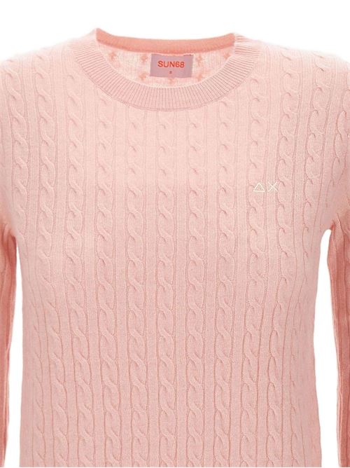 Maglia donna girocollo rosa SUN 68 | K4524704
